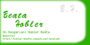 beata hobler business card